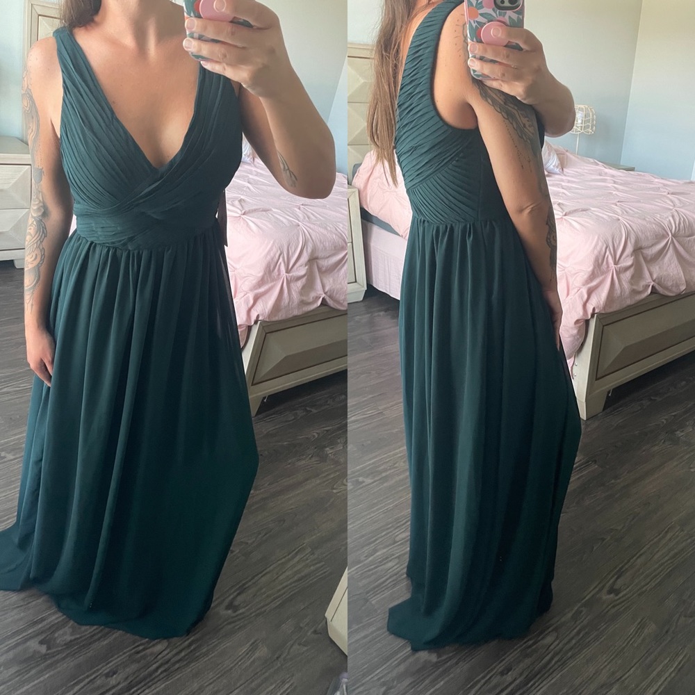 BHLDN for Anthropologie Forest Green Maxi Dress